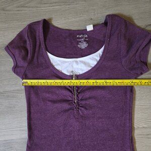 Vintage - Cute purple and white layered top